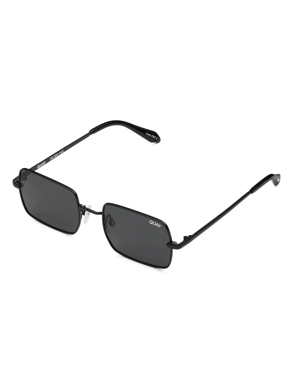 QUAY TTYL Rectangle Sunglasses in Black - Polarized - NWT